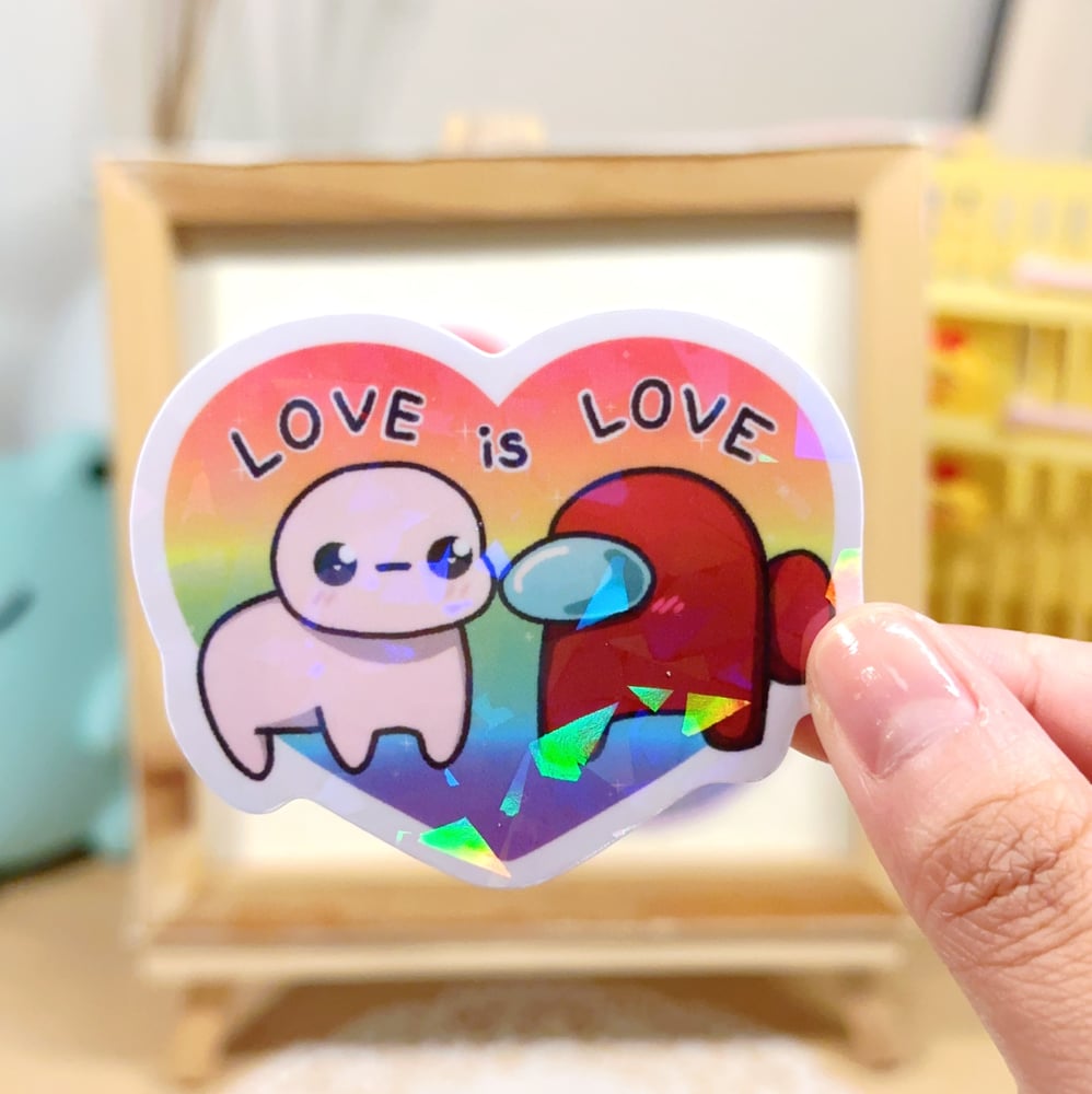 Image of Love is Love Amongus x Autism/TBH Creature Sticker