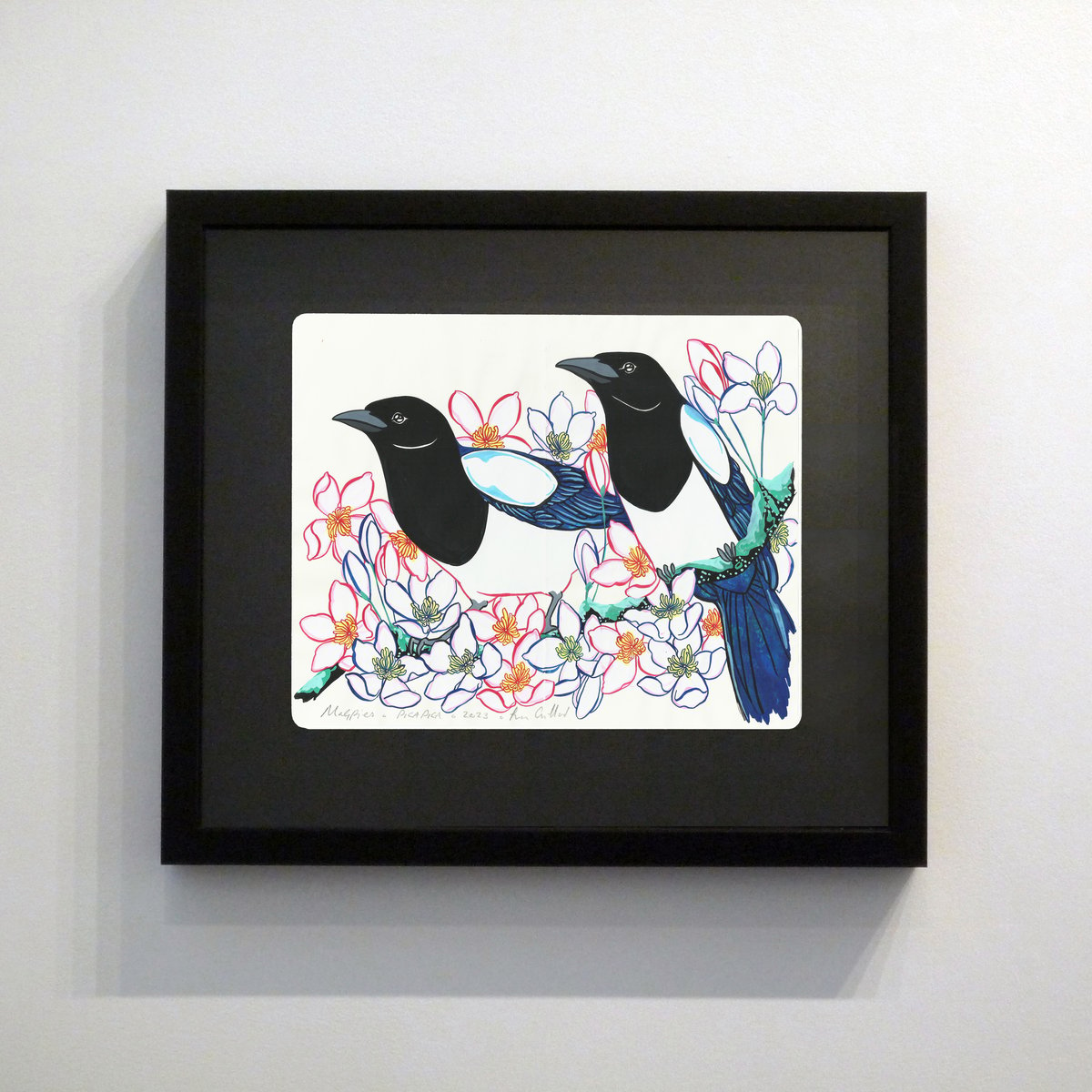 Image of Magpies and Clematis