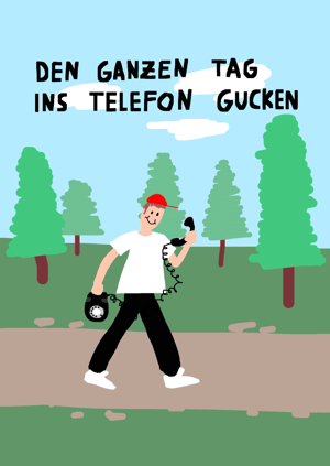 Image of Telefon gucken (A4)