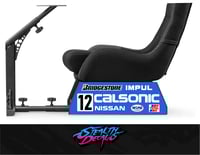 Image 2 of Playseat Evolution/ Revolution Side Panel Livery Stickers Sim Drift CALSONIC Skyline GTR