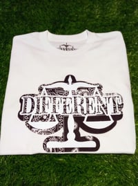 Image 1 of Black/White Paisley/Bandana Print "DIFFERENT"⚖️ Tshirt