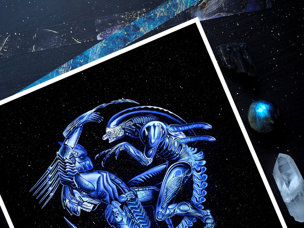 Image of 2004 Alien vs Predator AVP Fine Art Print 