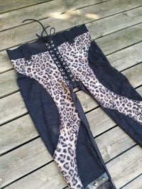 Image 4 of Leopard spandex pants with lace