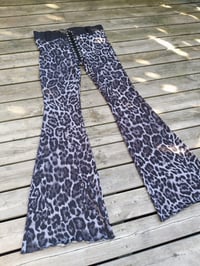 Image 1 of Flared leopard pants, S/M