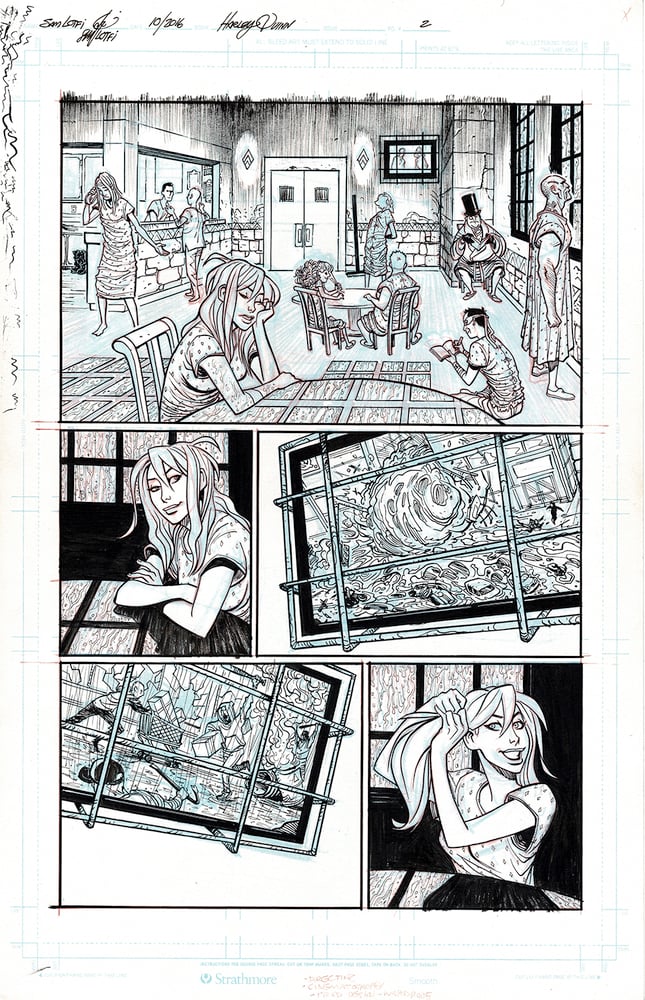 Image of HARLEY QUINN - DC NEW TALENT SHOWCASE - PAGE 2 ORIGINAL ART