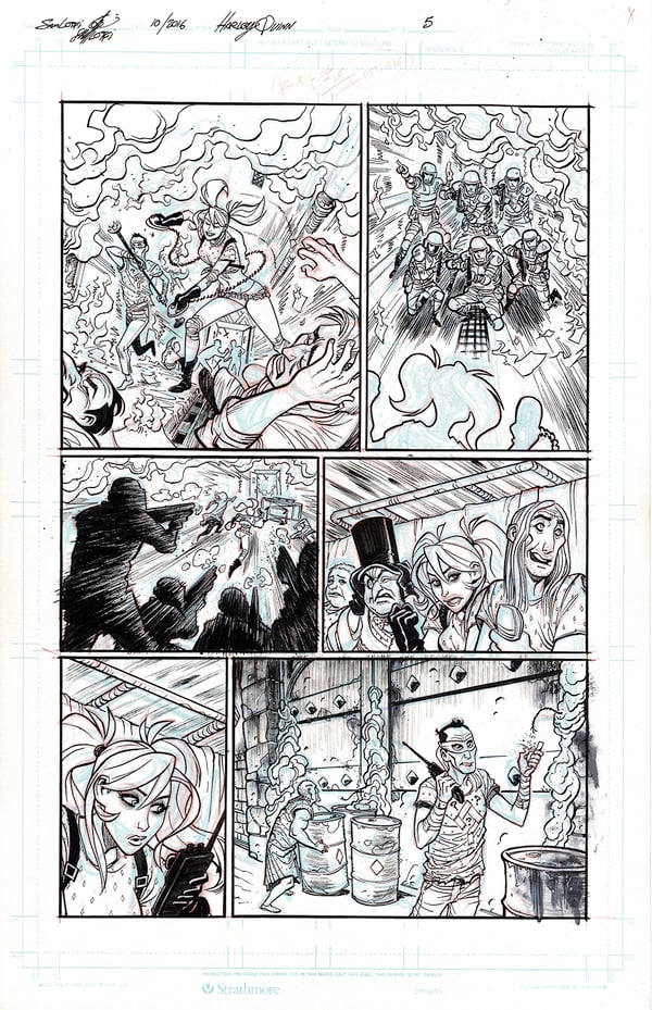 Image of HARLEY QUINN - DC NEW TALENT SHOWCASE - PAGE 5 ORIGINAL ART