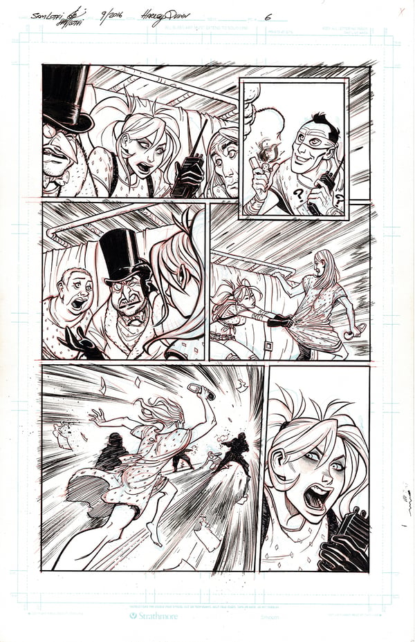 Image of HARLEY QUINN - DC NEW TALENT SHOWCASE - PAGE 6 ORIGINAL ART