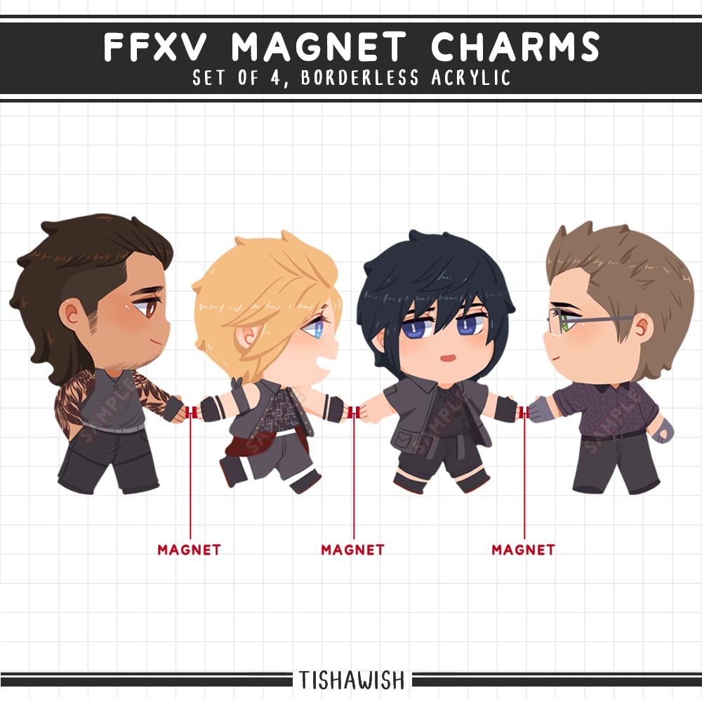 [Magnet Charm] FFXV Chocobros Magnet Charms