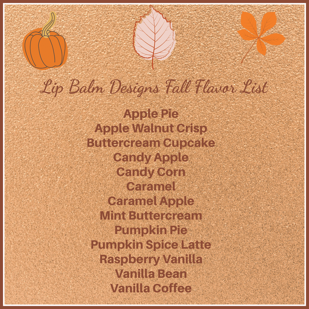 Image of Fall Feels Organic Lip Balm - Mix of 6  Flavors/Labels in Burlap Gift Bag 