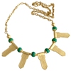 LAST ONE - Gold Green Turquoise Necklace