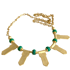 LAST ONE - Gold Green Turquoise Necklace Image 2