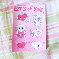 Image of Lots Of Love, Bunnie Sticker Sheet