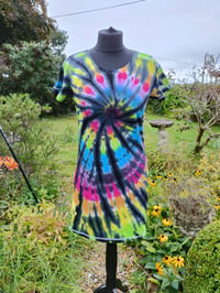 Image 2 of Rainbow & black Tshirt dress