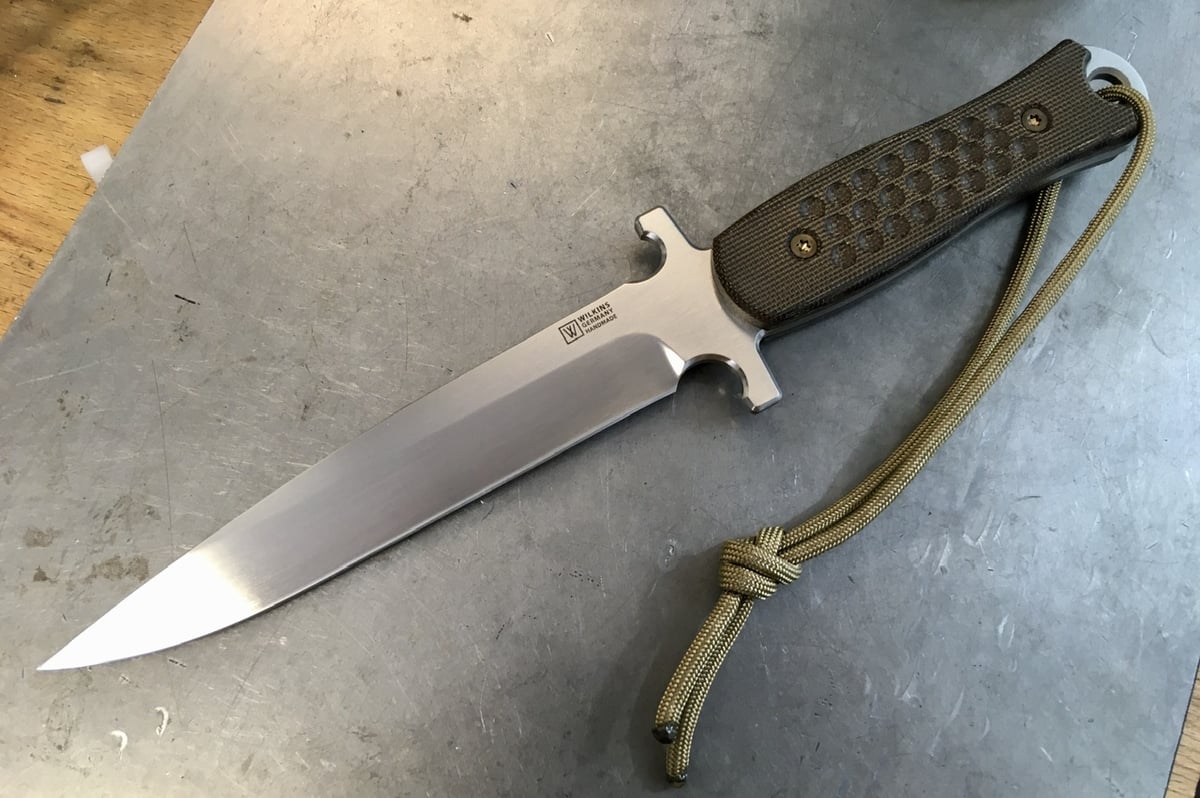 Boot Knife with Olive Canvas Micarta Grips