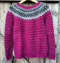 Image 3 of Eärendil - Icelandic wool sweater - Raspberry - Ready to ship