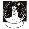 Snowman and Star Greeting Card (single or multipack)
