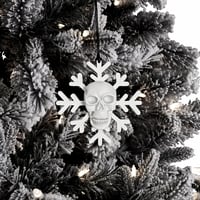 Image of Set of 10 Skull Snowflake Ornaments