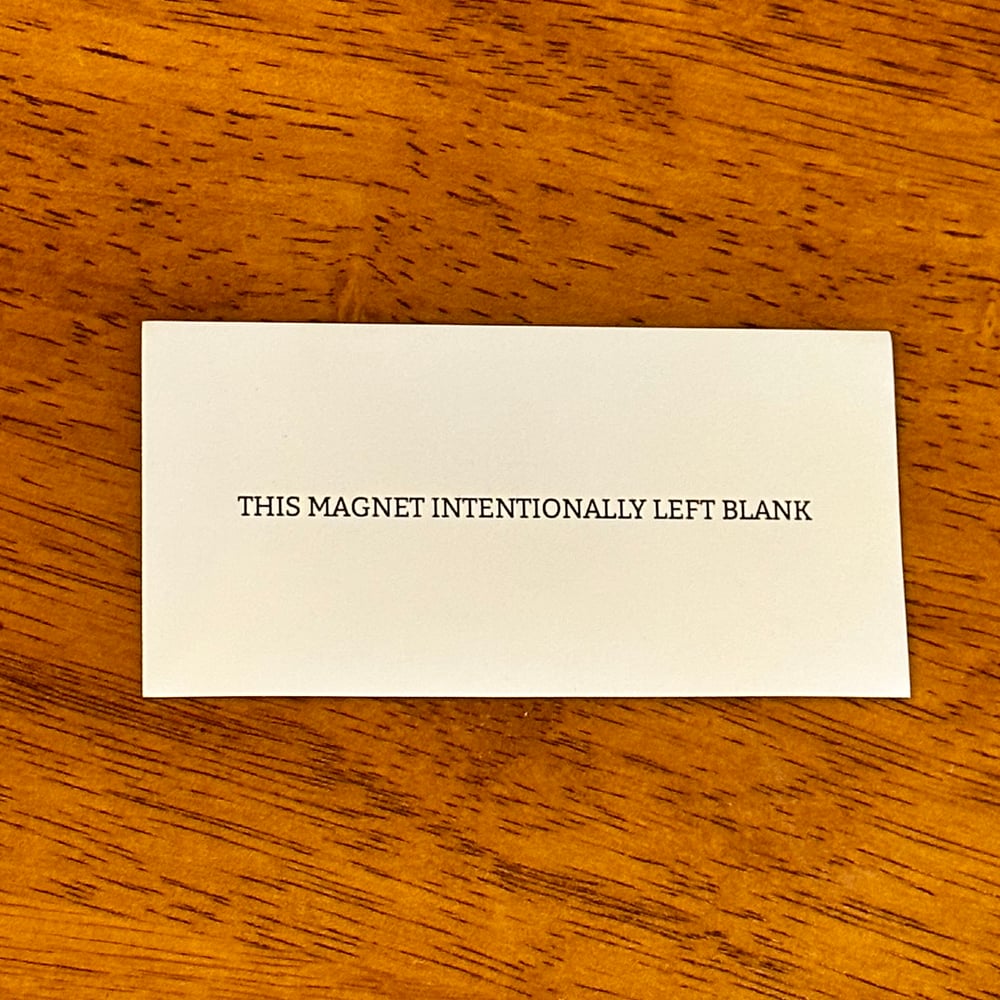 Image of This Magnet Intentionally Left Blank Magnet