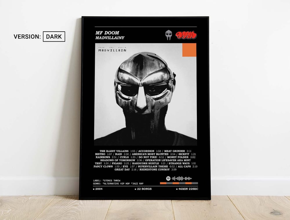 MF Doom, Madlib - Madvillainy Album Cover Poster