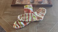 Image 1 of COLLAB: PowellKnitsWell Melon Socks
