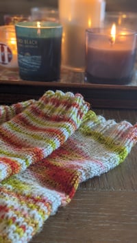 Image 2 of COLLAB: PowellKnitsWell Melon Socks