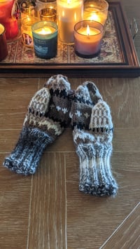 Image 1 of COLLAB: PowellKnitsWell Bernie Mittens