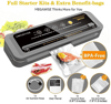 MegaWise Vacuum Sealer Machine | 80kPa Suction Power| Bags and Cutter Included | Compact One-Touch A