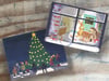 Christmas Tree and Gingerbread House Greeting Card combination pack