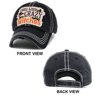 Image 3 of I ROLL WITH CRAZY WITCHES EMBROIDERED HALLOWEEN BASEBALL CAP FOR WOMEN