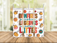 3D Bonfires, Leggings and Lattes Tumbler