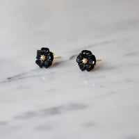 Image 2 of Black Onyx Flower Earring