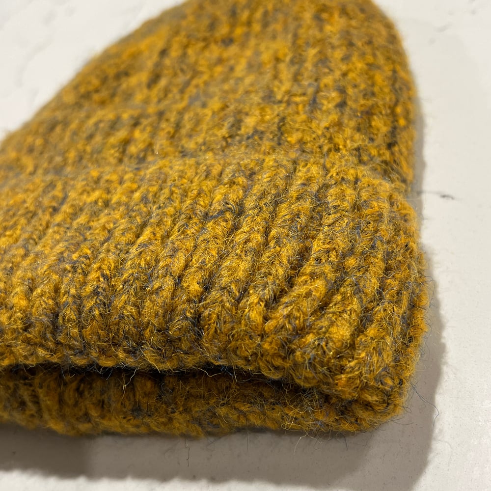 MUSTARD Brushed Yarn Beanie Hat (Fleece Lined)