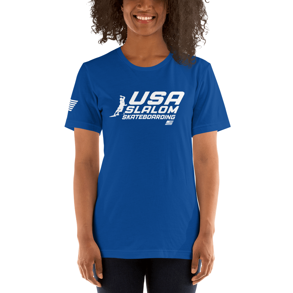 Image of USA Slalom Skateboarding Unisex T-shirt 