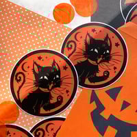 Image 2 of Halloween Kitty Vinyl Sticker