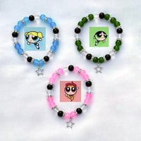 Image 1 of PowerPuff Girls Trio Bracelet Set