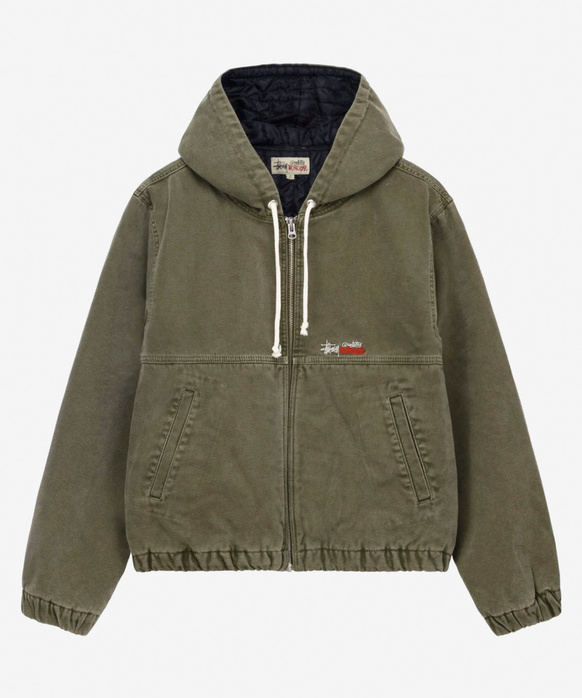 Image of STUSSY_WORK JACKET INSULATED CANVAS :::OLIVE DRAB:::