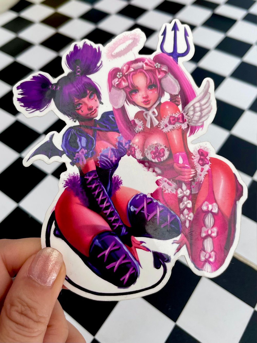 Sticker - Angel and Devil