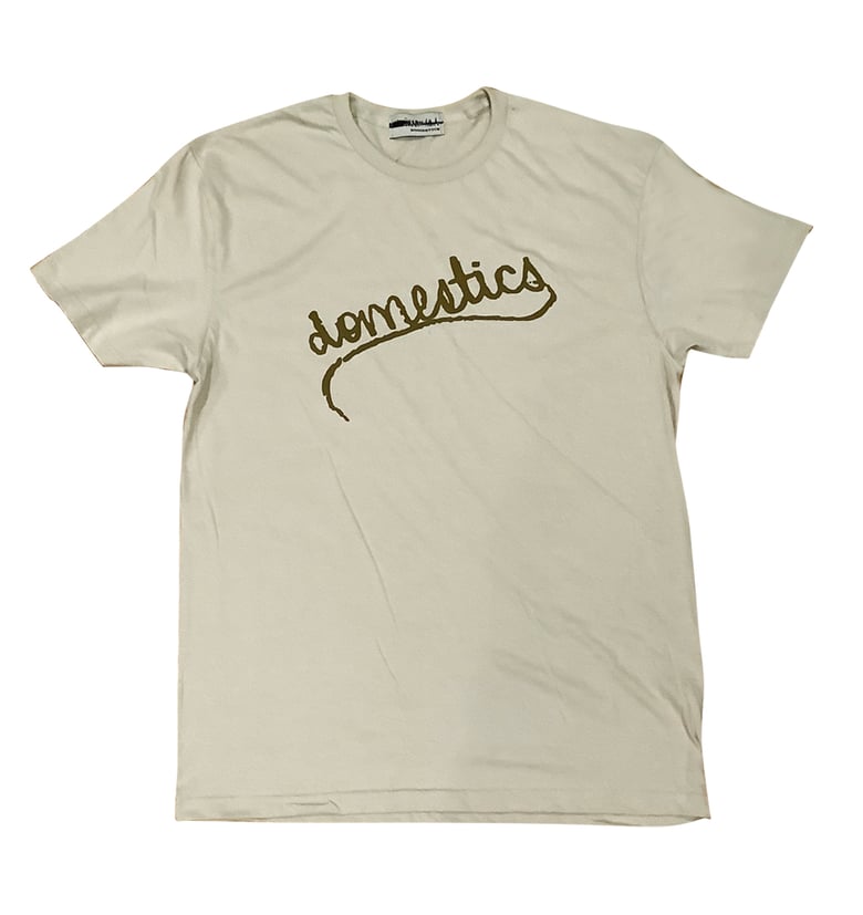 Image of DOMEstics. Script T-shirt (sand)