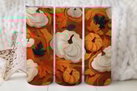 Image 1 of Orange & White Pumpkin Tumbler