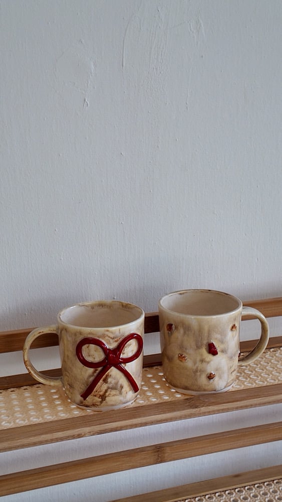 Image of All Too Well Themed Red Bow Mug