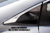 Image 2 of Boobies Make Me Smile Car Decal