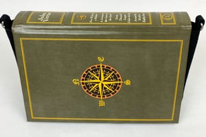 Image of Jules Verne Book Purse (Journey to the Center of the Earth, 20000 Leagues Under the Sea)