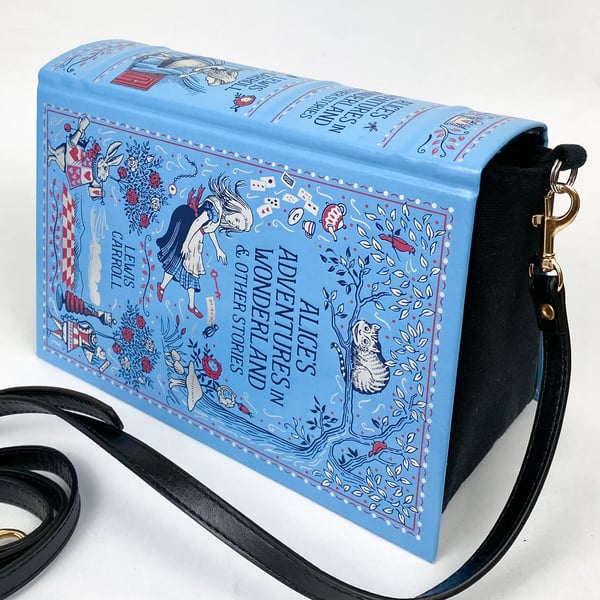 Image of Alice in Wonderland, Through the Looking Glass Book Purse, Lewis Carroll