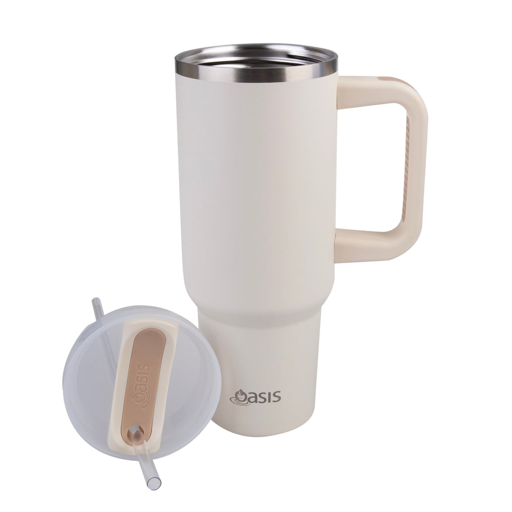 Oasis Stainless Steel Commuter Travel Tumbler 1.2L Alabaster White