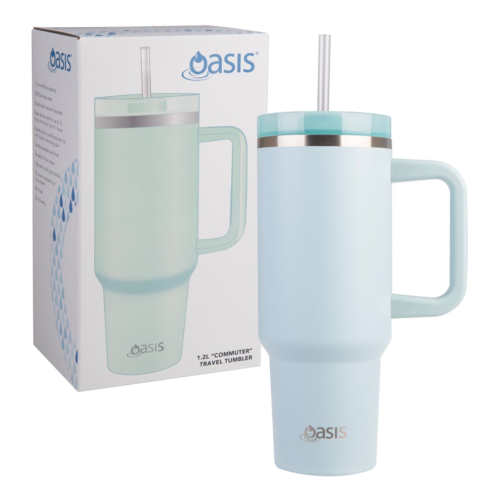 Oasis Stainless Steel Commuter Travel Tumbler 1.2L Sea Mist