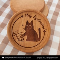 Stay Hydrated Wooden Coasters