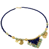 ONE OF A KIND - Gold Dendera Lapis Lazuli & Turquoise Bead Necklace