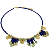 ONE OF A KIND - Gold Dendera Deluxe Lapis Lazuli & Turquoise Necklace 