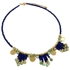 ONE OF A KIND - Gold Dendera Deluxe Lapis Lazuli & Turquoise Necklace  Image 3