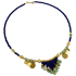 ONE OF A KIND - Gold Dendera Lapis Lazuli & Turquoise Bead Necklace Image 3